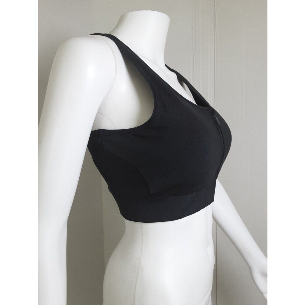 Adrienne Vittadini Sports Mesh Racer-Back Front Zip Full Coverag Bra Sz XL - NWT